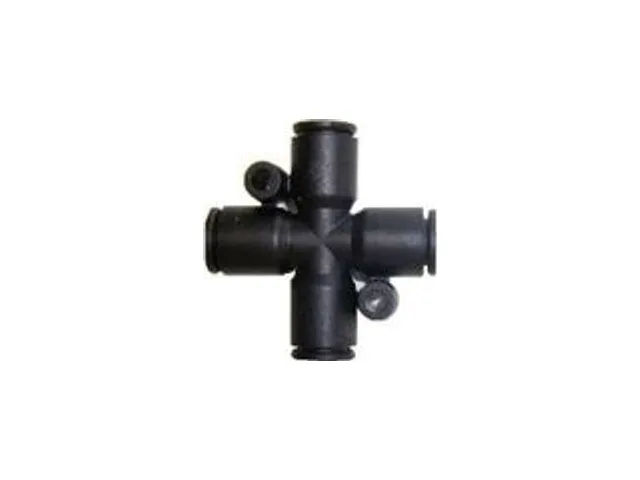 Cross push-in fitting Ø8 mm (polymer body)
