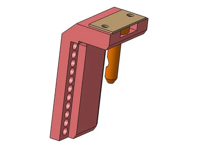 Quick-release bracket – destacker side