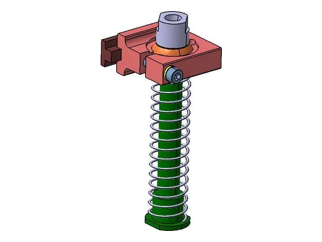Spring ball-joint support – 75 mm stroke (X = 118 mm)