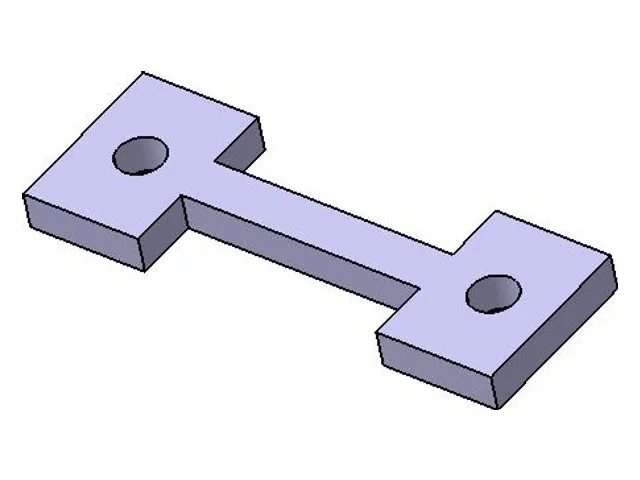 Tapped plate, 2× M6