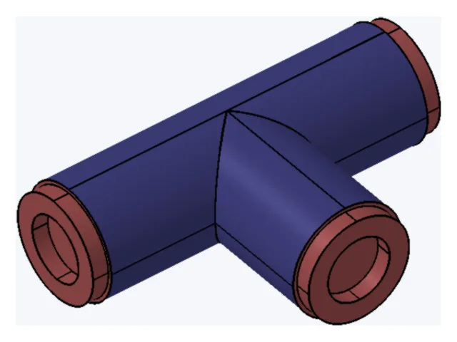 T push-in fitting Ø8 mm (polymer body)